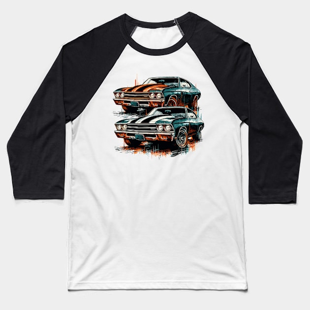 Chevrolet Chevelle Baseball T-Shirt by Vehicles-Art